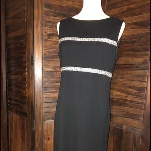 Sleeveless LBD w/cheetah design accents